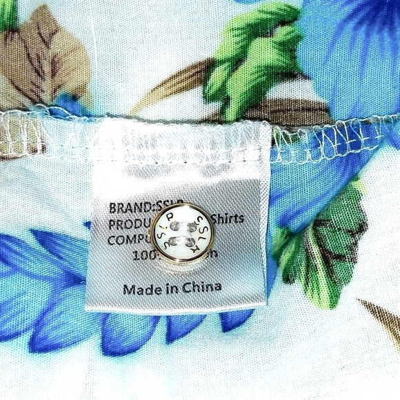 SSLR Hawaiian shirt floral notif colorful  Size: L - Picture 5 of 6